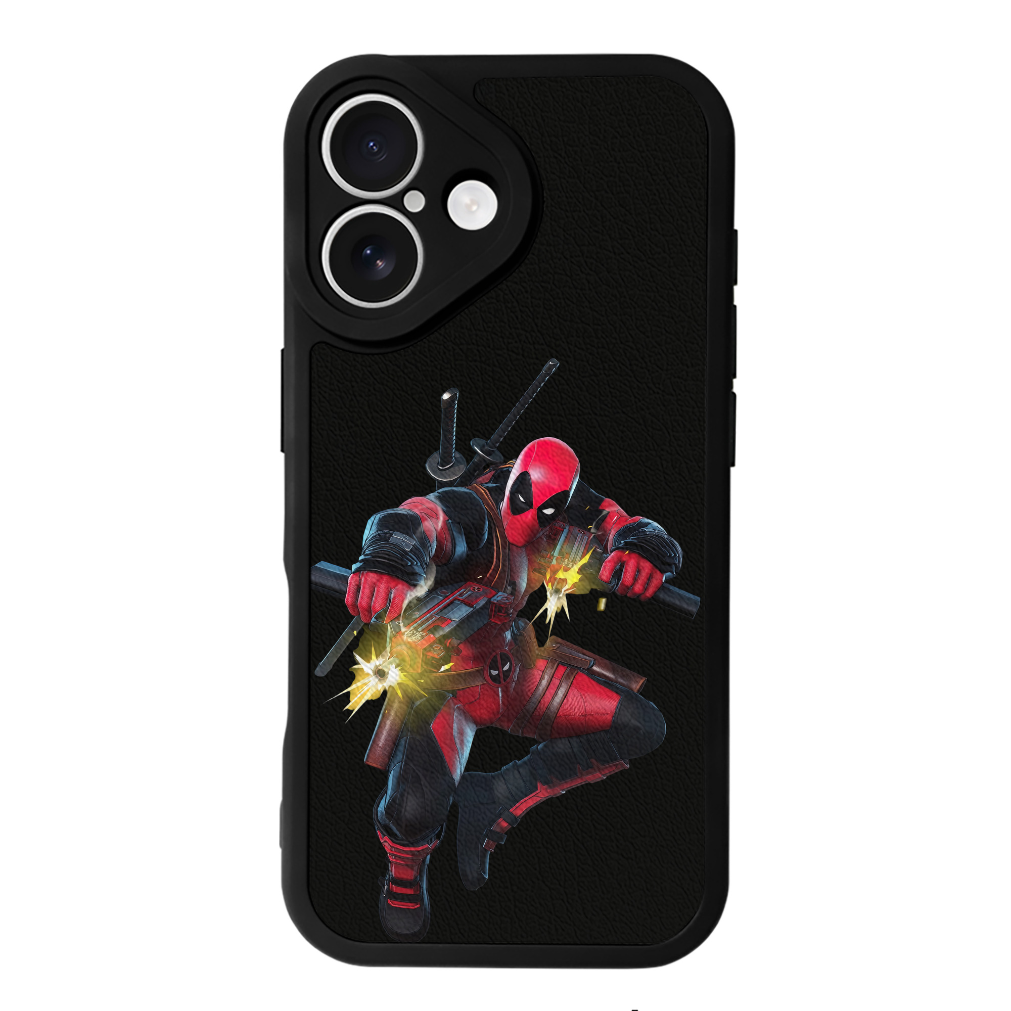 （画像用） Deadpool デッドプール 【iPhone 16シリーズ対応】シリコンスマホケース（レザー調） 材質：シリコン
